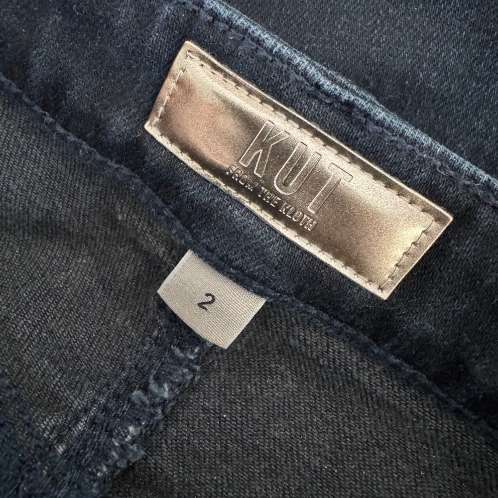 Kut From The Kloth Ana High Rise Fab Ab Flare Jeans Ambitious Dark Indigo Size 2 - Picture 4 of 14